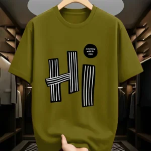 Minimal Balance “Everything Will Be Okay” Oversized Tee – Olive Green